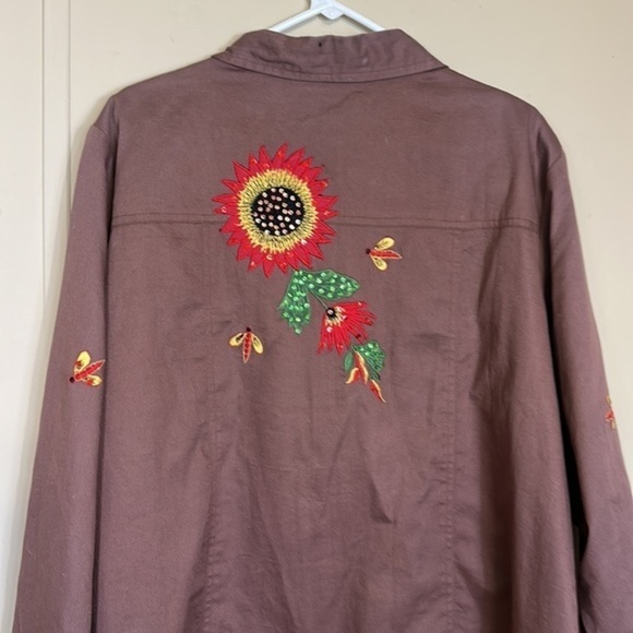 Tapestry patch size 2 xlarge Vintage 90s floral jacket - Picture 9 of 11